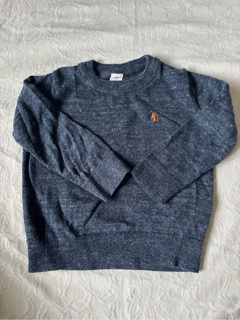 GAP Navy Crewneck Sweater with Small Embroidered Logo